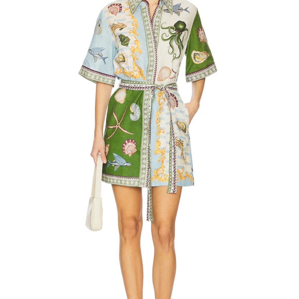 Alemais Bath House Printed Mini Dress- Summer 2025 collection LIKE NEW***